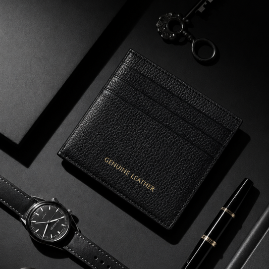 The Noir Saffiano Card Case