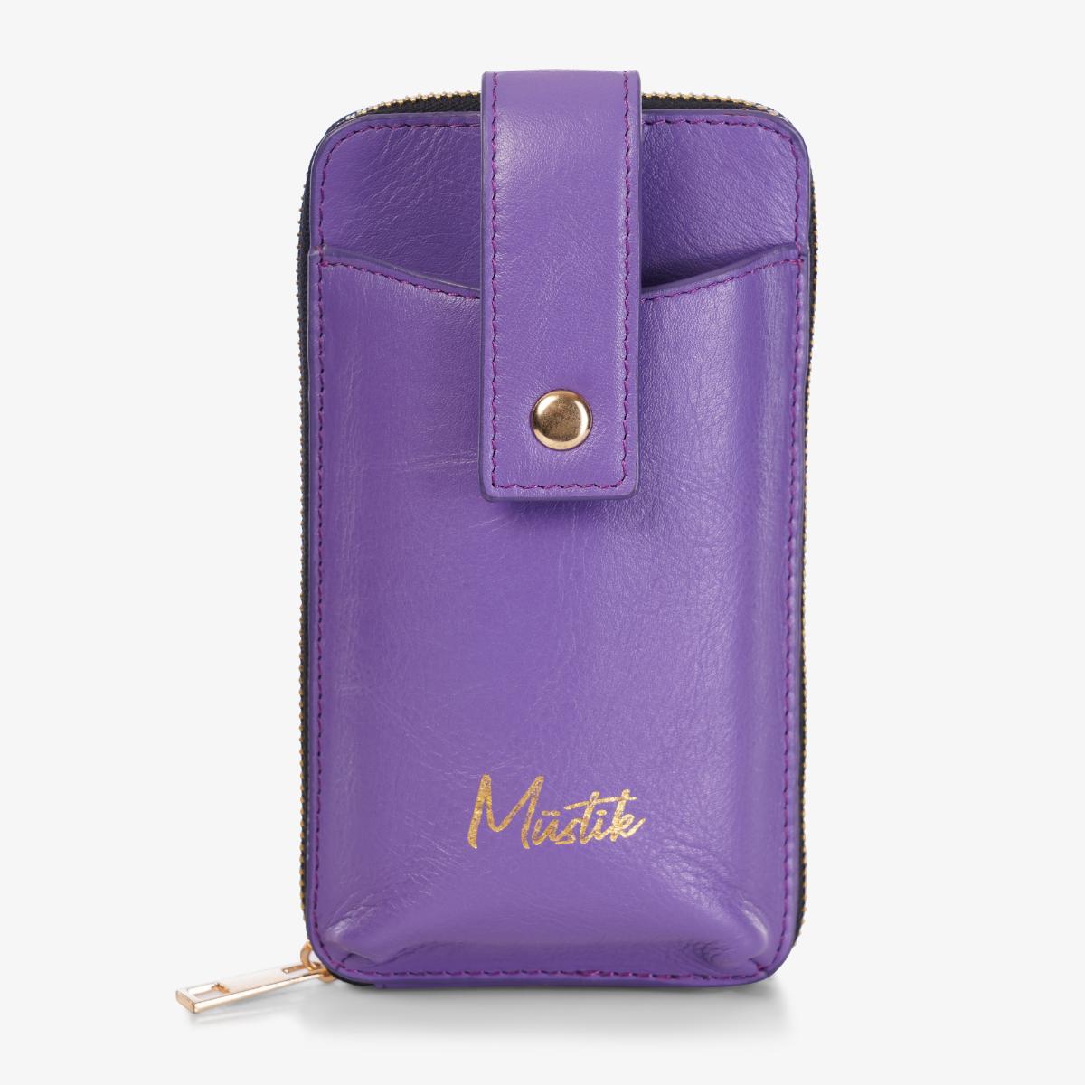 Mustik Zip Around Leather Mobile Crossbody