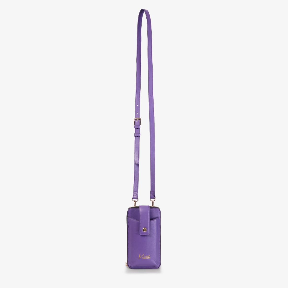 Mustik Zip Around Leather Mobile Crossbody