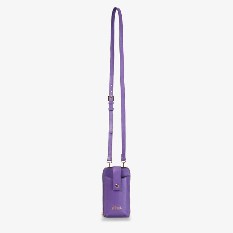 Mustik Zip Around Leather Mobile Crossbody