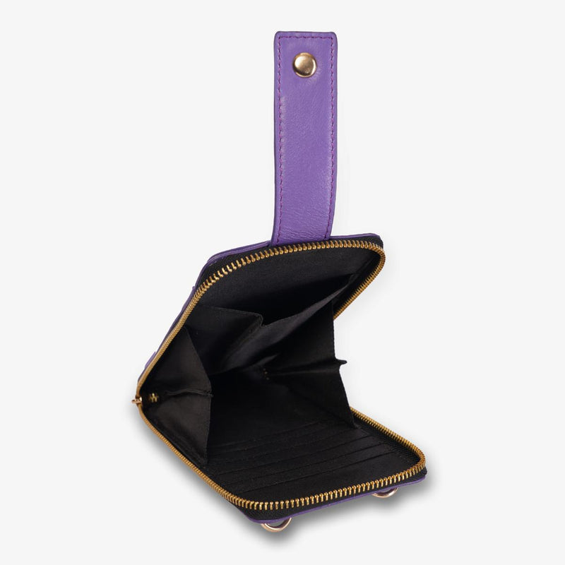 Mustik Zip Around Leather Mobile Crossbody