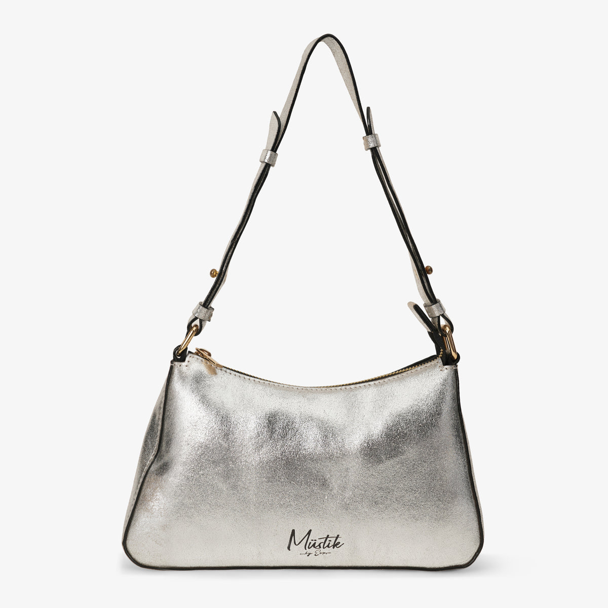 Mustik Metallic Silver Shoulder Bag