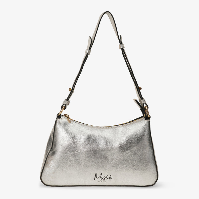 Mustik Metallic Silver Shoulder Bag