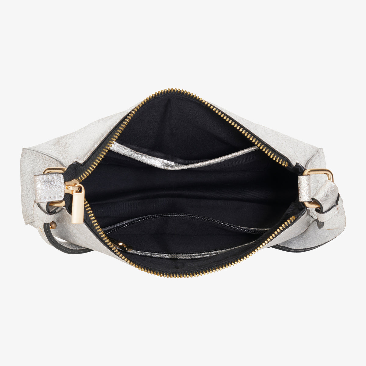 Mustik Metallic Silver Shoulder Bag