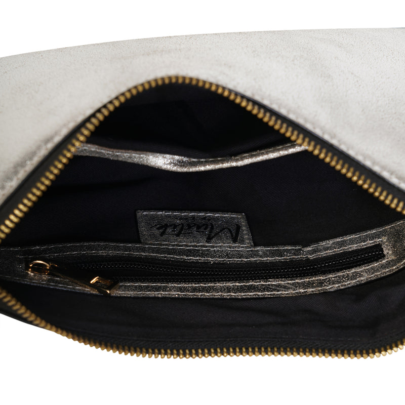 Mustik Metallic Silver Shoulder Bag