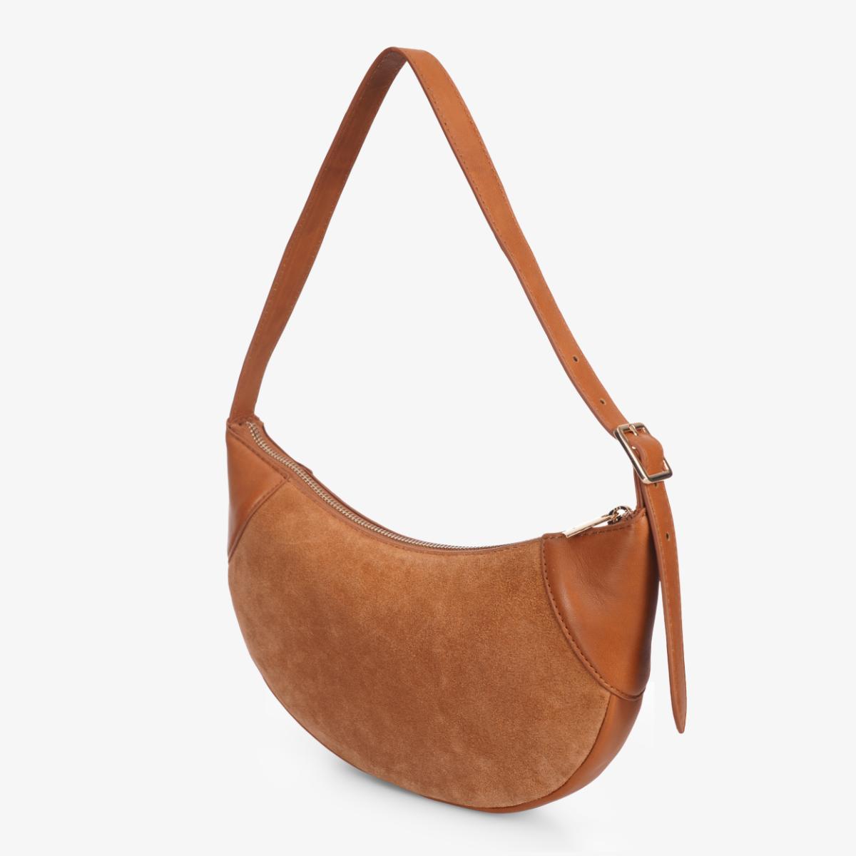 Mustik Half Moon Leather Shoulder Bag