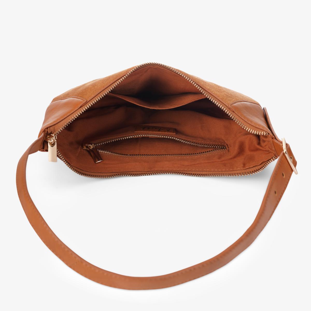 Mustik Half Moon Leather Shoulder Bag