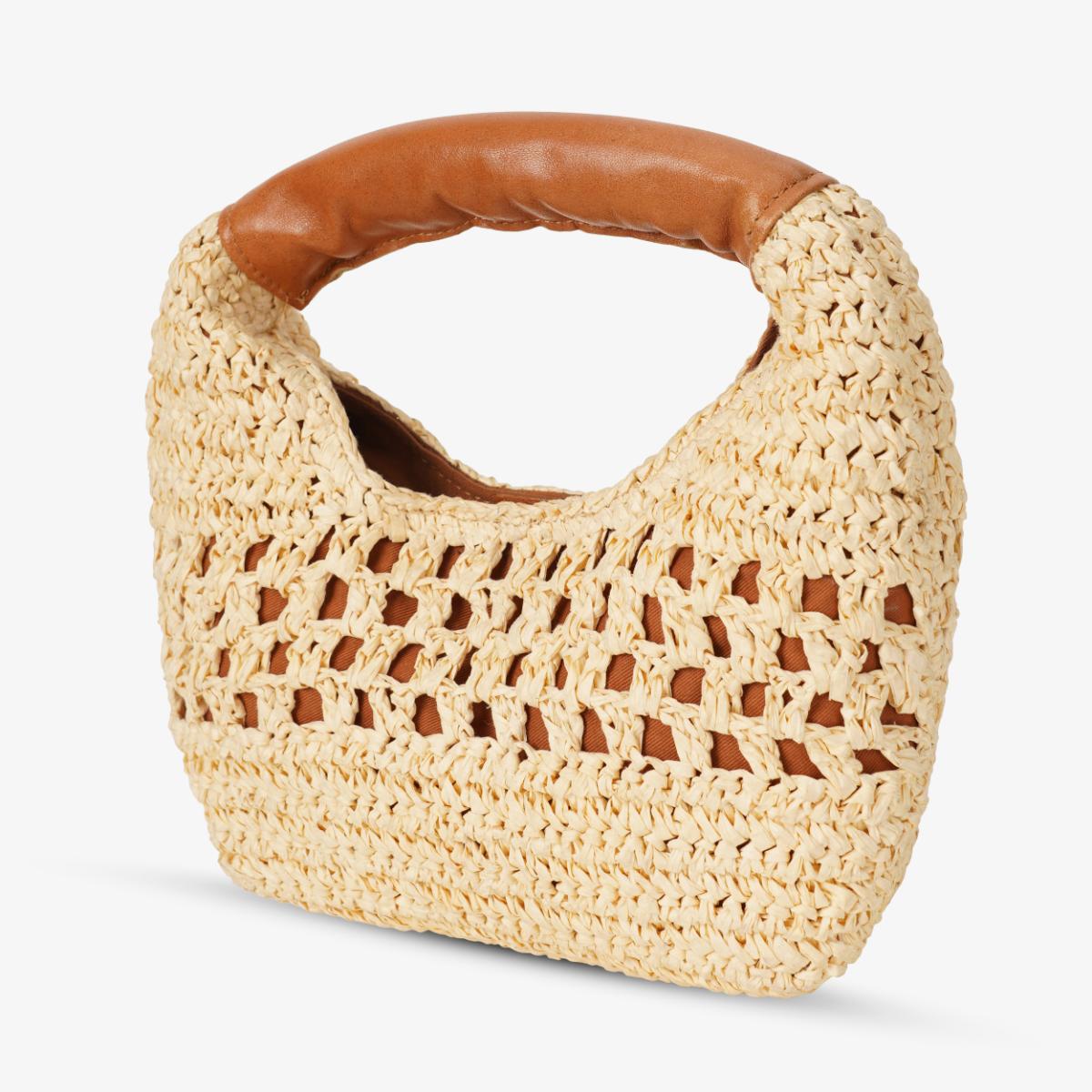 Mustik Mini Hobo Raffia Bag