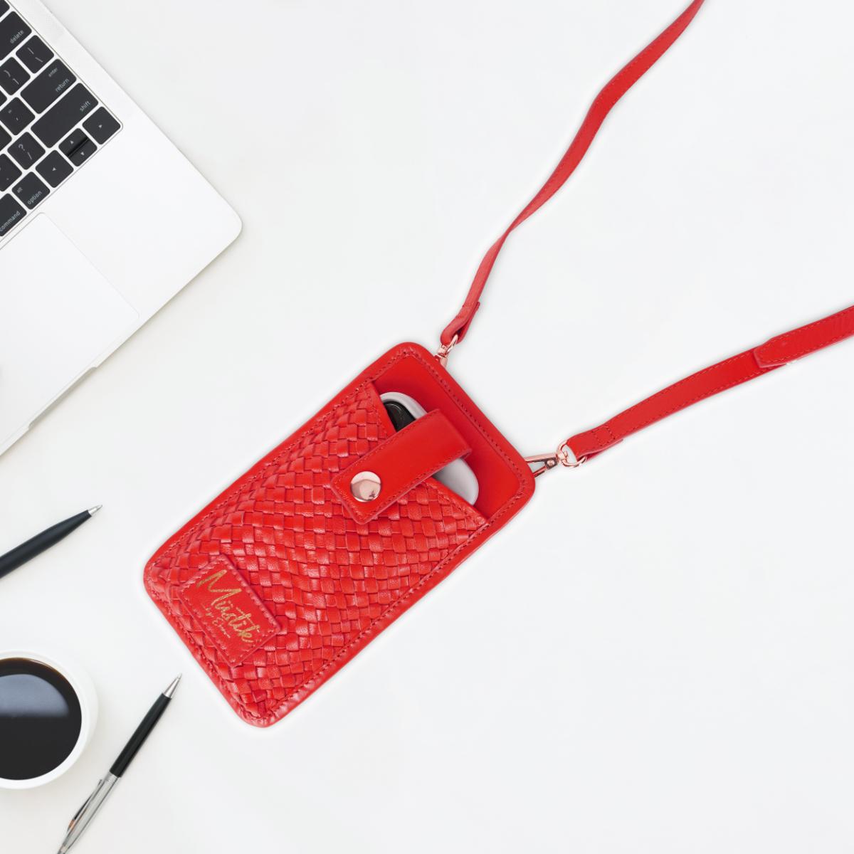 Mustik Sofia Leather Mobile Crossbody Bag