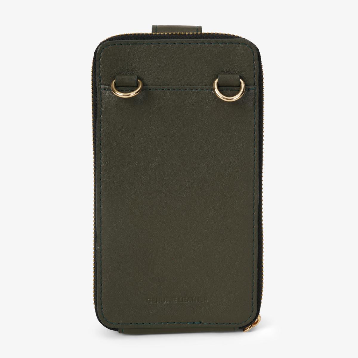 Mustik Zip Around Leather Mobile Crossbody