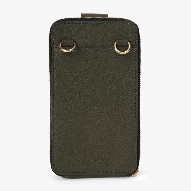 Mustik Zip Around Leather Mobile Crossbody