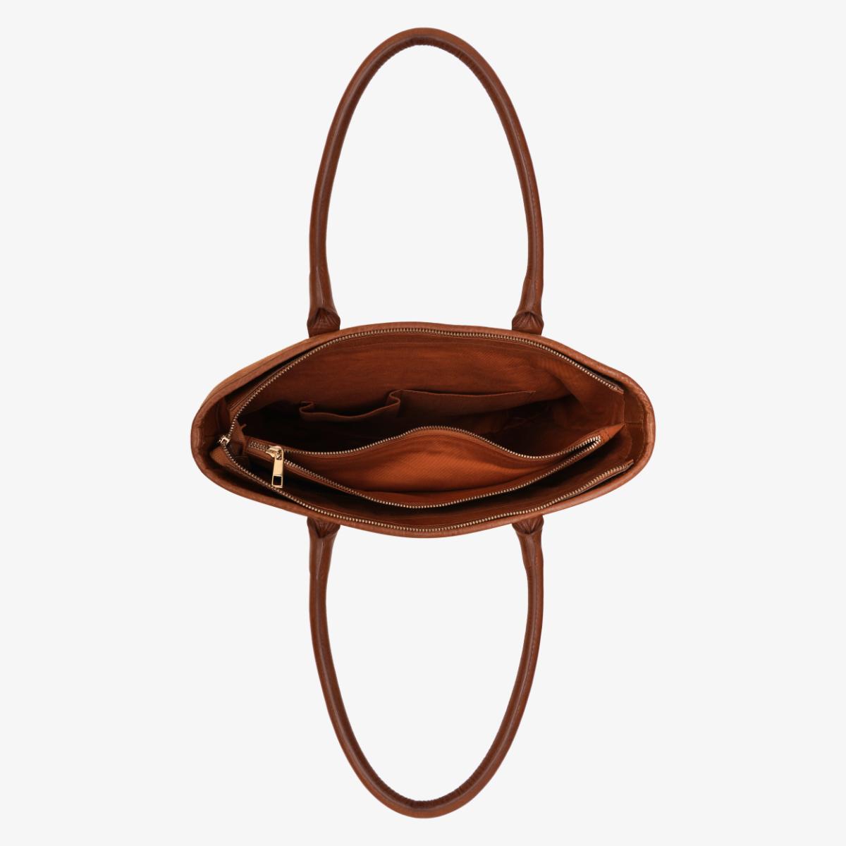 Mustik Work Wear Tote – Suede & Full Grain Leather Office Bag