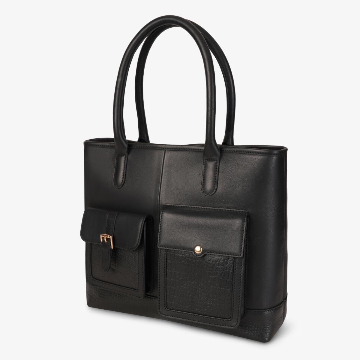 Mustik Work Wear Tote – Suede & Full Grain Leather Office Bag