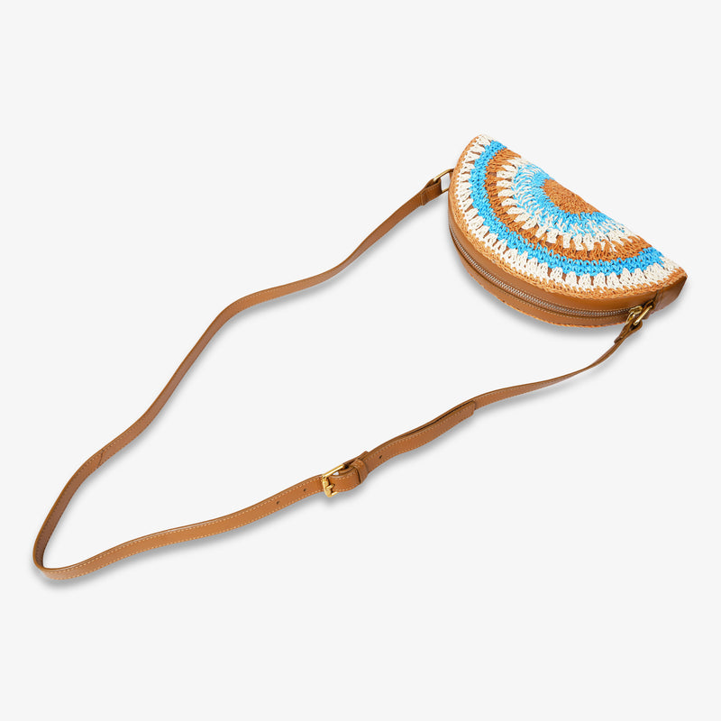 The Sol Crochet Half Moon Sling Bag