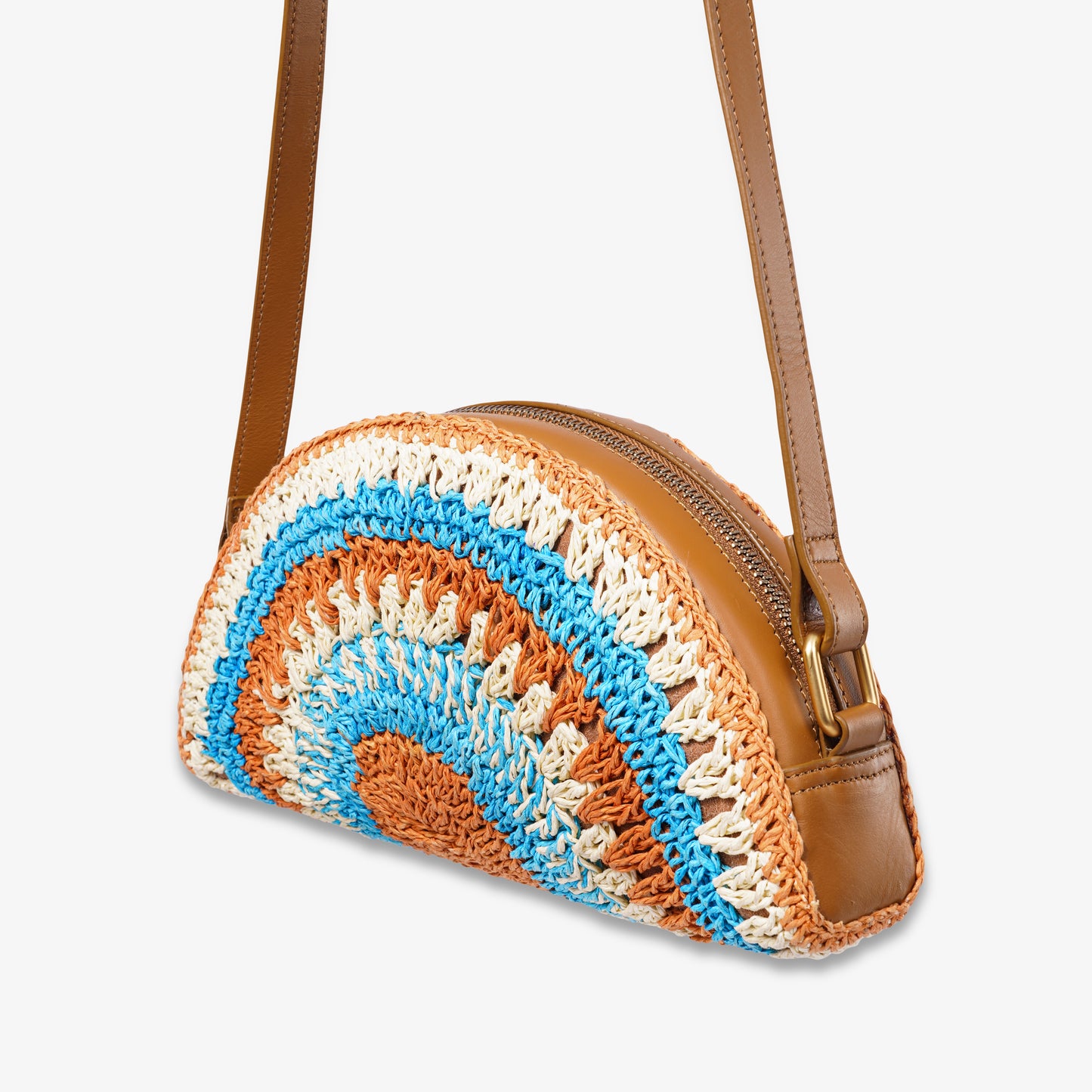 The Sol Crochet Half Moon Sling Bag