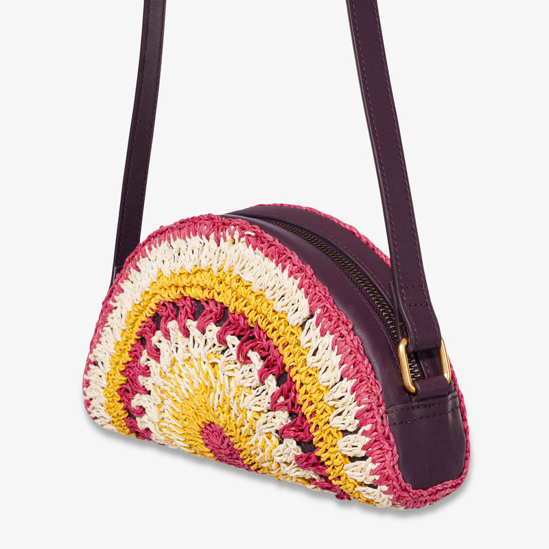 The Sol Crochet Half Moon Sling Bag
