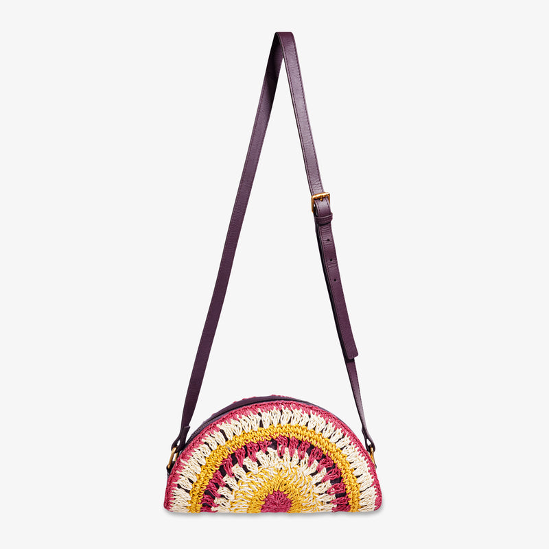 The Sol Crochet Half Moon Sling Bag