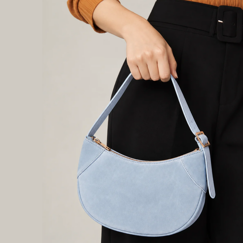 Mustik Half Moon Leather Shoulder Bag