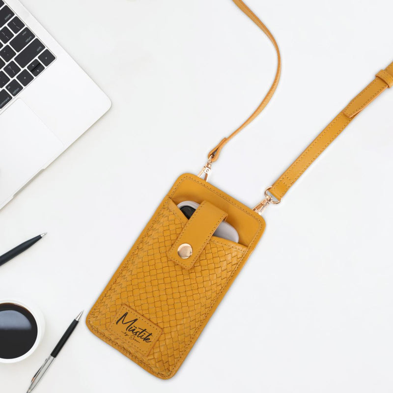 Mustik Sofia Leather Mobile Crossbody Bag